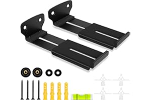 Gekufa Soundbar Wall Mount Bracket Depth Adjustable 3.5in to 6.3in Universal Sound Bar Bracket Compatible with Samsung Sony Bose Sonos JBL and More Hold Up to 33 lbs