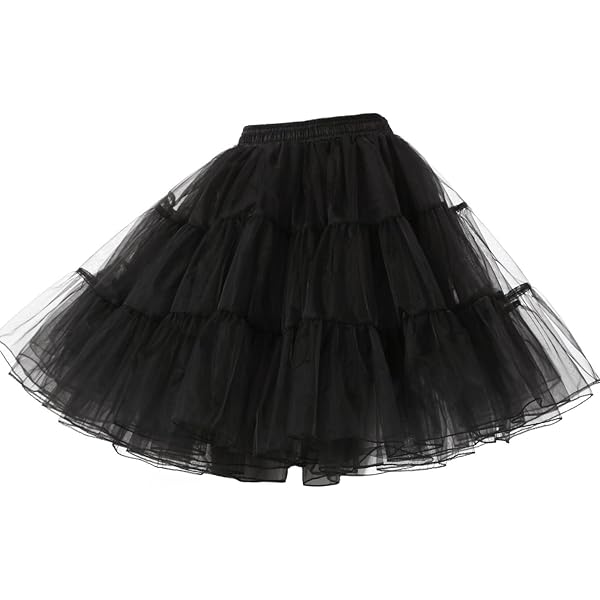 Jupon Crinoline Mariage Sans Cerceau 3 Couches - Tulle, Longueur 97 Cm - Taille élastique 55-110 Cm