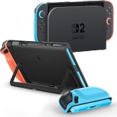 Spigen Nintendo Switch 2 ile Uyumlu Kılıf Nano Pop Stand &ouml;zellikli Siyah - ACS10207 (Spigen TR Garantili) | Dock Uyumlu, Slim