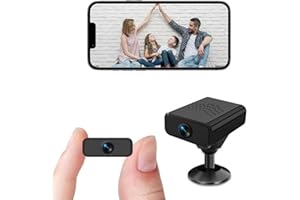 FJJVFF Mini Kamera-4K HD Kleine Kamera-WLAN Mini-Kamera Live Übertragung Handy APP, WiFi Camera mit Magnetische, Mini Camera mit Nachtsicht und Bewegungserkennungsalarm, für Babys, Haustiere, Hause, Büro