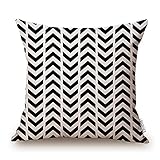 Elviros Geometrisch Dekorativ Baumwoll Leinen Mix Kissenbezug 45 x 45cm