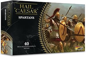 Spartan Infantry - 28mm Scale Plastic Miniatures for Hail Caesar by Warlord Games - Highly Detailed Ancient Era Miniatures for Table-top Wargaming