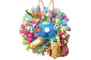 SHARKSFIN Easter Decor Wreath, Easter Bunny Wreath Front Door Spring Decoration, Easter Thief Garland Bunny Butt, Easter Artificial Wreath Hanging Garland Ornament Props, Outdoor Yard Signs (Wreath-02)