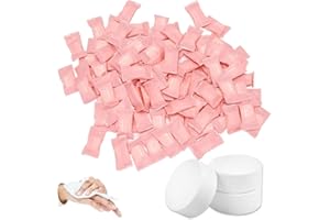 QHFlashbuy Toallas Comprimidas Portátiles 100 Piezas Mini Toallitas Comprimidas Desechables de Algodón Mágica Toalla Para Limpieza Facial Lavar Manos Exteriores Deportes