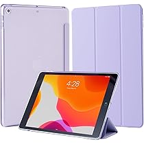 Coque IPad 10.2" 9e/8e/7e Gen 2021-2019 - Housse Rigide Translucide Givré Vert Nuit + Veille/Éveil Auto, Protection Antichoc Léger PC