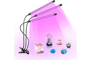 INSHAREPLUS LED UV Lamp Three Head, 30W UV Light with Clip, Glow in The Dark, 395nm-405nm Black Light for Party, Stage, Paint, Collection, Aquarium, Cure 3D Printer Resin