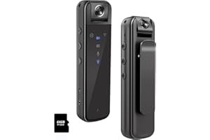 SRIKEKL 1080P Body Camera with Audio and Video, Support 5-6 Hours Recording, WIFI Hotspot,Mini Body Cam for Daily Record, Indoor/Outdoor, Law Enforcment(64GB)