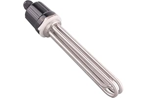 DERNORD Elemento calefactor de 1.5 pulgadas tipo 3U, calentador de agua eléctrico BSP, rosca BSP, brida de acero inoxidable, 220 V, 3000 W