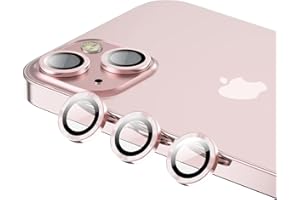 Phoneaura [[6 Stück Für Apple iPhone 13 und iPhone 13 Mini Kameraschutz Glas Kameraglas Linsenschutz Objektivglas Aluminium Linse mit Schutzfolie