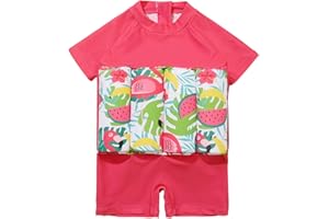 Allence Enfants Bébé Combinaison Flottante Maillot de Bain Une Pièce avec Flotteurs Ajustables Été Costume pour Natation Débutant Garçons Filles