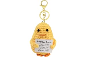 GLANZEND Pasqua Pocket Hug Positive Anatra, Creativa lana lavorata a maglia, bambola d'anatra, regalo per donne, portafortuna, regalo per un regalo di buon miglioramento, piccolo regalo per la fidanzata