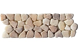 BO-341 Onyx Mosaic Tiles Border Quarry Stone Tiles Stock Sale Stein-mosaik Herne NRW Natural Stone Bathroom Tiles