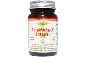 AstaMega-3® Intenz - 30 Astaxanthin Kapseln mit Omega-3 natürlich gewonnen aus Perilla Samen - Von Dr. Hittich