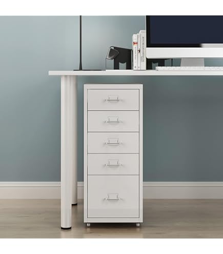 vidaXL Ladeblok verrijdbaar 28x41x69 cm metaal wit, ladenblok, verrijdbaar ladeblok, verrijdbare ladekast, ladenblokken, verrijdbare ladeblokken