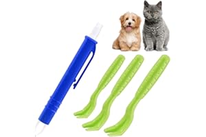little tigger Zeckenzange für Hunde & Katze Profi Zeckenhaken Set 4er Pack, Zeckenentfernung In Sekunden, der Sichere Zeckenschutz Für Kinder & Haustiere, Hund, Katze Und Mensch