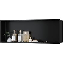 Stainless Steel Triple Shower Niche – 13 X 31 Inch Wall Recessed Storage Shelf For Bathroom, Kitchen (Black)