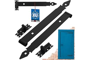 KOTARBAU Lot de 2 charnières de portail avec gonds - En acier inoxydable - 400 mm