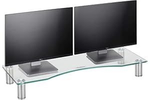 VONHAUS Support en verre pour écran Grand claire