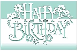 Happy Birthday Cutting Dies, U-horizon DIY Scrapbooking Metal Embossing Stencil Template Mold for Album Paper Card Art Craft (Happy Birthday)