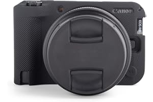 MUZIRI KINOKOO Silikonowe etui do aparatu Canon EOS R50 V, miękka gumowa osłona ochronna do aparatu cyfrowego EOS R50 V/EOS R50V, odporne na zarysowania, smukłe dopasowanie, miękka skóra, czarne