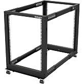StarTech Open Rack 15U 4 Columns 19in, Depth 101 cm, Mobile, 544 kg | Compatible with computer equipment, EIA/ECA-310-E compl