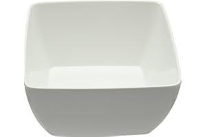 Genware NEV-MELSQB-15 Bol carré incurvé en mélamine Blanc 15 cm