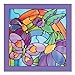 Price comparison product image Melissa & Doug Stained Glass See-Through Window Art Kit: Rainbow Garden - 80+ Stickers, Frame