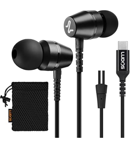 LUDOS Ultra hoofdtelefoon, in-ear oordopjes met kabel en