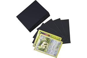 Homgaty Etui na karty, 300 szt. standardowy rozmiar, przezroczyste ochraniacze na talię, polichlorek winylu (PCW), czarne, gry planszowe, Magic, MTG, The Gathering, Pokemon, Yugioh