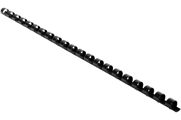 Exacompta - Réf. 75201E - Boîte de 100 reliures spirales en PVC noir 8 mm - permet de relier 20 à 40 feuilles de 80g format A4 ou A3 paysage - convient pour tout type de machine à relier à anneaux