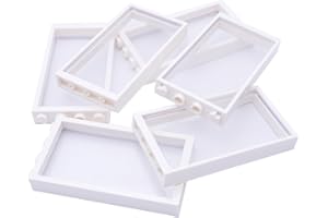 STEIN-EXPERTE Crea la tua città da sogno! 5 finestre di architettura Lego® 1x4x6 – Eleganza bianca con finestrini trasparenti!