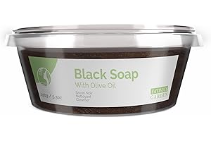 Fatima's Garden Sapone Nero con Olio di Oliva - Detergente Naturale, 150g