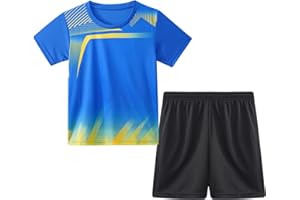 JanJean Jungen Sommer Sportanzug Set Kurzarm T-Shirt mit Sportshorts Jogginganzug Trainingsanzug Basketball Fußball Trikot