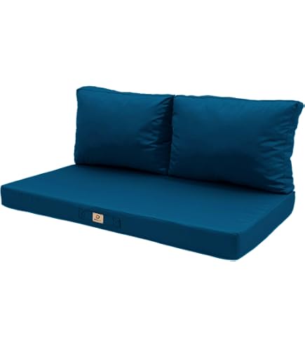 Coussin Dossier Banc Jardin 100x50 + Appui-tête 100x60 + 2 Coussins Chaise Longue 48x96 Cm – Ensemble Imperméable Bourgogne