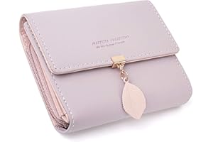 ANYWN Portfel damski portfel ze sztucznej skóry gładki miękki mały rozmiar krótki format bardzo ładne kolory z wieloma przegrodami, jasnoróżowy, mały, Jasnoróżowy, S