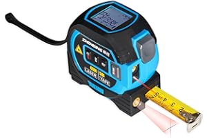 WINTAPE Laser Tape Measure 3-in-1 with Large LCD Display | Digital Laser Measurement Tool in/ft/m Scales up to 131ft/40M with calculations | Tape Measure 16ft/5M (in/ft/m)(Blue)