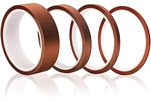 Elegoo 4x Taśma Samoprzylepna do Drukarki 3D Taśma Żaroodporna Poliimidowa Elektroniczna Taśma Izolacyjna 33 M Długość Taśmy