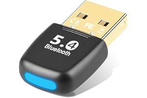THALIRE Adaptador Bluetooth 5.4 USB para PC, Receptor Bluetooth Dongle Low Latency Plug & Play, Compatible con Windows 7/8.1/10/11 Ordenadores de Escritorio y Portátiles, Ratón, Teclado, Auriculares