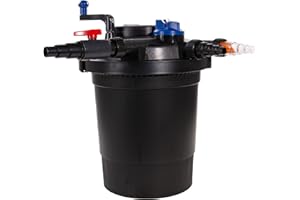 AquaForte GPF-10000 (11 vatios) Filtro de presión, Potencia 11 vatios, Tensión 230V, Frecuencia 50Hz, Entrada/salida 19/25/32/40mm, Adecuado para estanques ornamentales de hasta 12.000 litros