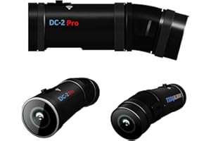 TECHALOGIC DC-2 Pro. Dual Lens Helmet Camera - Twin Motorcycle Cycle Camera & Horse Riding 2k QHD Camera - Connects to Most Cycle, Riding & Motorbike Helmets