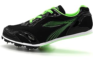 ZEIHYEURUS Chaussure D'AthléTisme à Pointes De Course Chaussures D'AthléTisme à Pointes Chaussures De Saut En Longueur DéDiéEs Chaussures D'AthléTisme Avec Pointes Respirant Pour Enfants GarçOns Filles