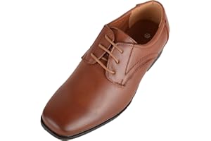 ABSOLUTE FOOTWEAR Zapatos escolares formales inteligentes de piel sintética para niños