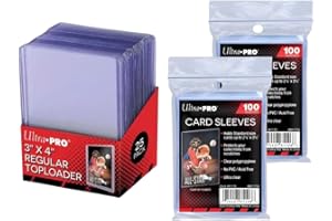 HEART FOR CARDS 25 Regular Clear Toploader 3" x 4" + 200 Ultra Pro Soft Sleeves + Heartforcards ochrona wysyłki