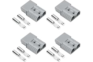tiyiyok 4 Piezas Conector de Batería 50A 600V, Conector Anderson, Conector de Batería de Desconexión Rápida, Adecuado para Coches, Caravanas, Motocicletas, Vehículos Recreativos y Barcos
