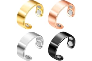 JazRvr Vital Ring, Sömni Ring Women's Menopause, Magnetic Ring Menopause, Set of 4 Opening Rings with Magnet, Breathable and Comfortable