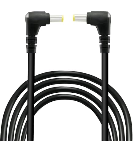 GINTOOYUN Cavo Splitter DC 5.5x2.5mm A Y – Femmina A Due Maschi Angolati 90°, 18AWG, 70cm, Per Telecamere, LED E Laptop