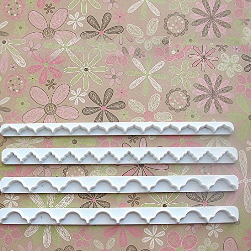 joyliveCY 4ST Straight Frilling Gum Paste Halskrause - 6