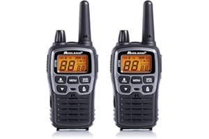 Midland XT70 C1180, Radio Dual Band Ricetrasmittente Professionale Walkie Talkie Szybkie Ładowanie, Format 69 LPD i 24 PMR446, Zasięg 12 km, 38 Tonów, 83 Kody, Zestaw 2 Ricetrasmettitori, Szary