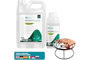 ARTLINE EPOXY RESIN Artline Wood Pro Żywica epoksydowa transparentna 4 kg, do stołów i blatów, proporcje 3:1, wlewana na głębokość 3–4 cm, odporna na promieniowanie UV, bezwonna, idealna do drewna/betonu