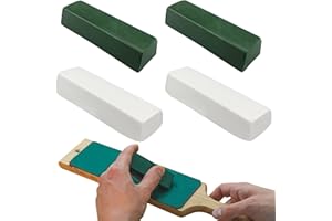 MNIXY 4 mescole per lucidatura, per affilare e lucidare superfici in acciaio inox, colore verde e bianco